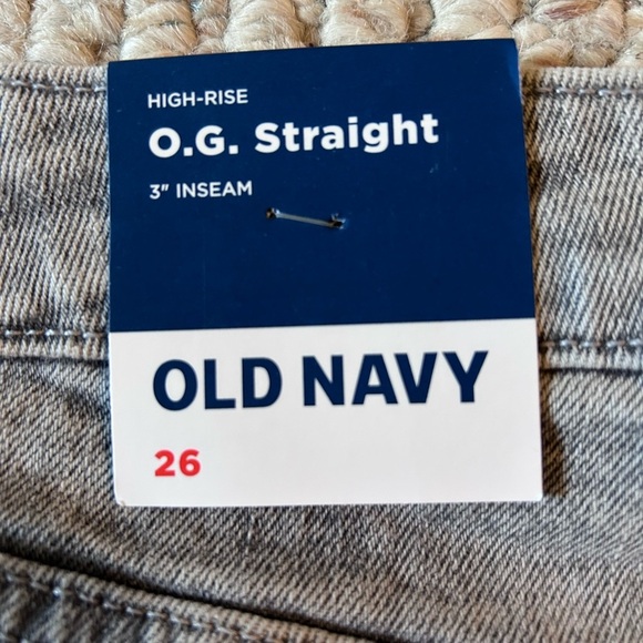 Old Navy OG Straight Jean Shorts Plus Size 26 High Rise Vintage Wash NWT - Picture 4 of 10